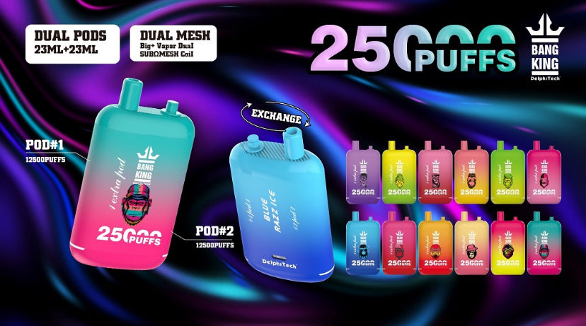 Bang King 25k Dual Pods 持ち運びシーシャ