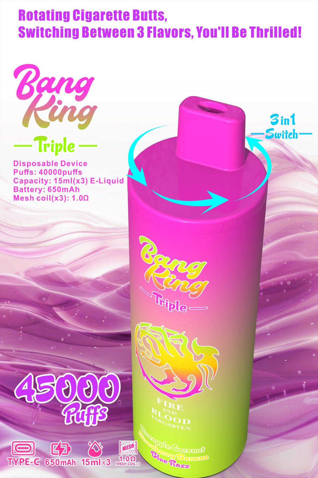 Bang King 45,000puff Triple